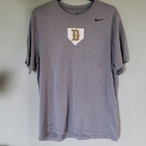 Nike D Baseball Dri-FIT T-Shirt  Men’s Size XL  Grey  Moisture-Wicking Athletic